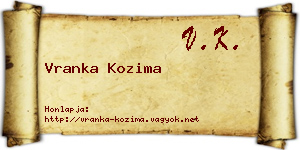Vranka Kozima névjegykártya